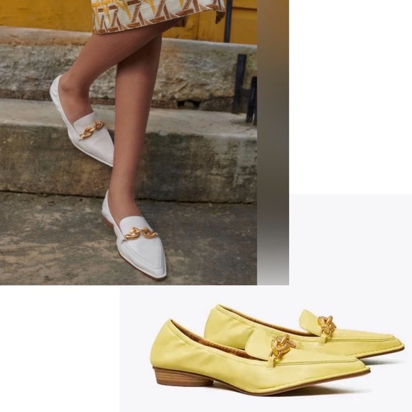 Tory Burch Jessa Pointed LoaferButter YellowSize 6.5NIB